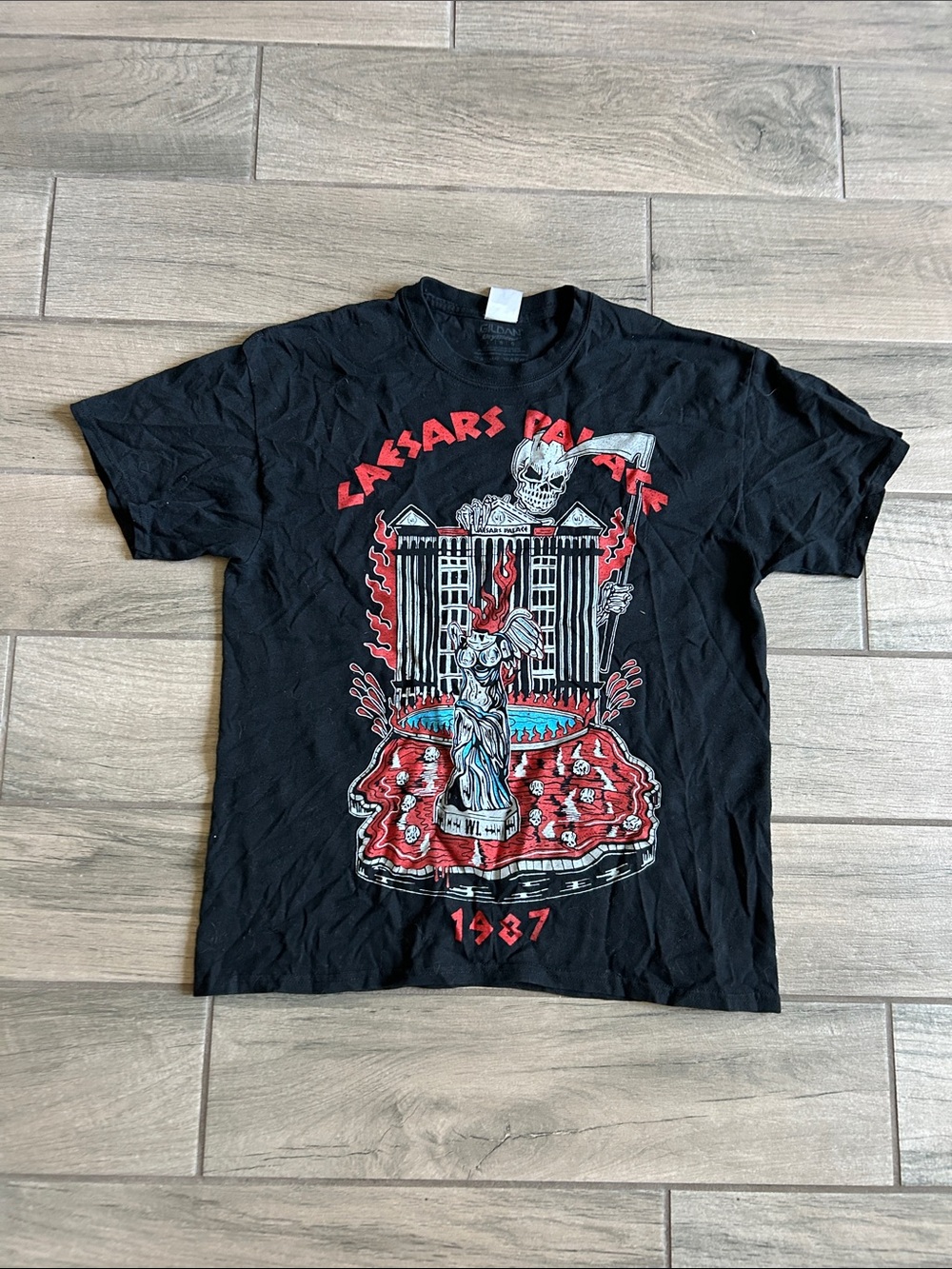 Rock-style Caesars Palace graphic tee
